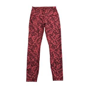 Lululemon pink & maroon floral leggings size 6